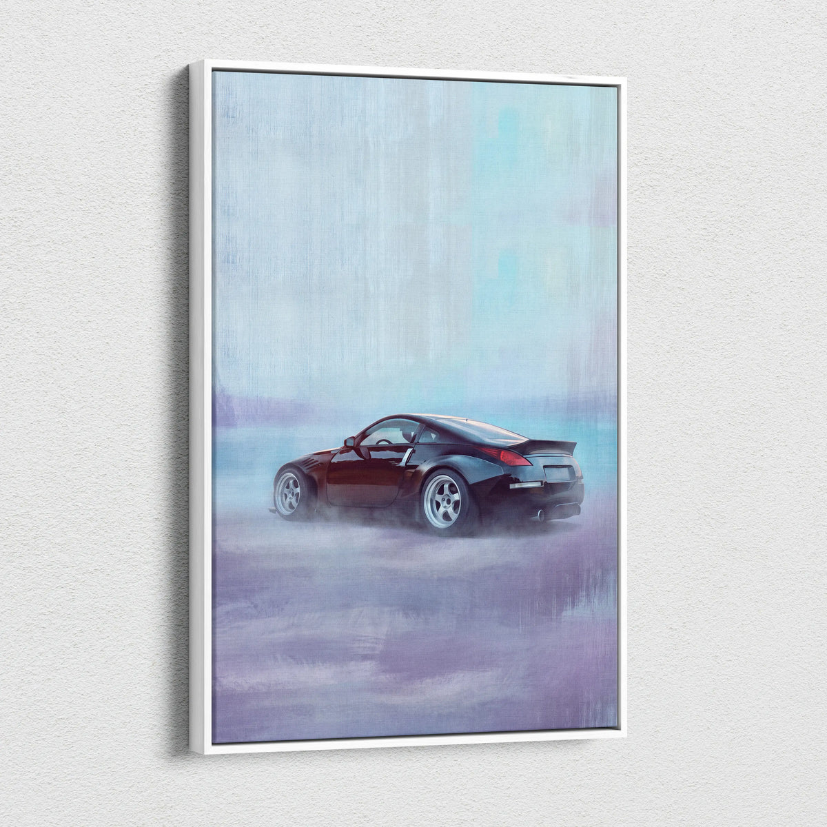 Nissan 350Z Inspired Automotive Wall Art - Widebody JDM Performance Car Canvas Print for Garage