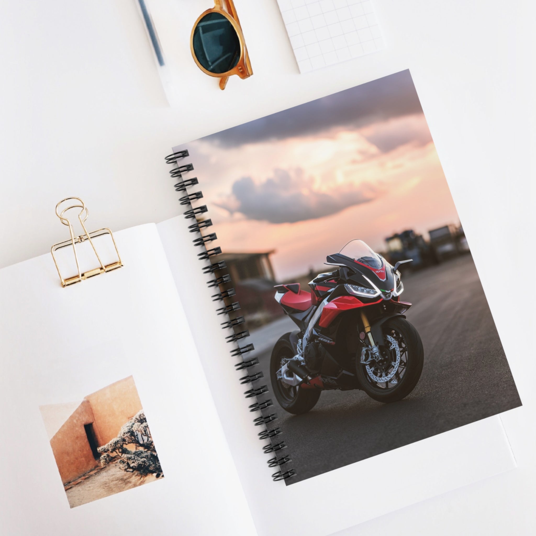 Aprilia RSV4 1100 Factory Motorcycle Spiral Notebook #031 - Throttle Designs