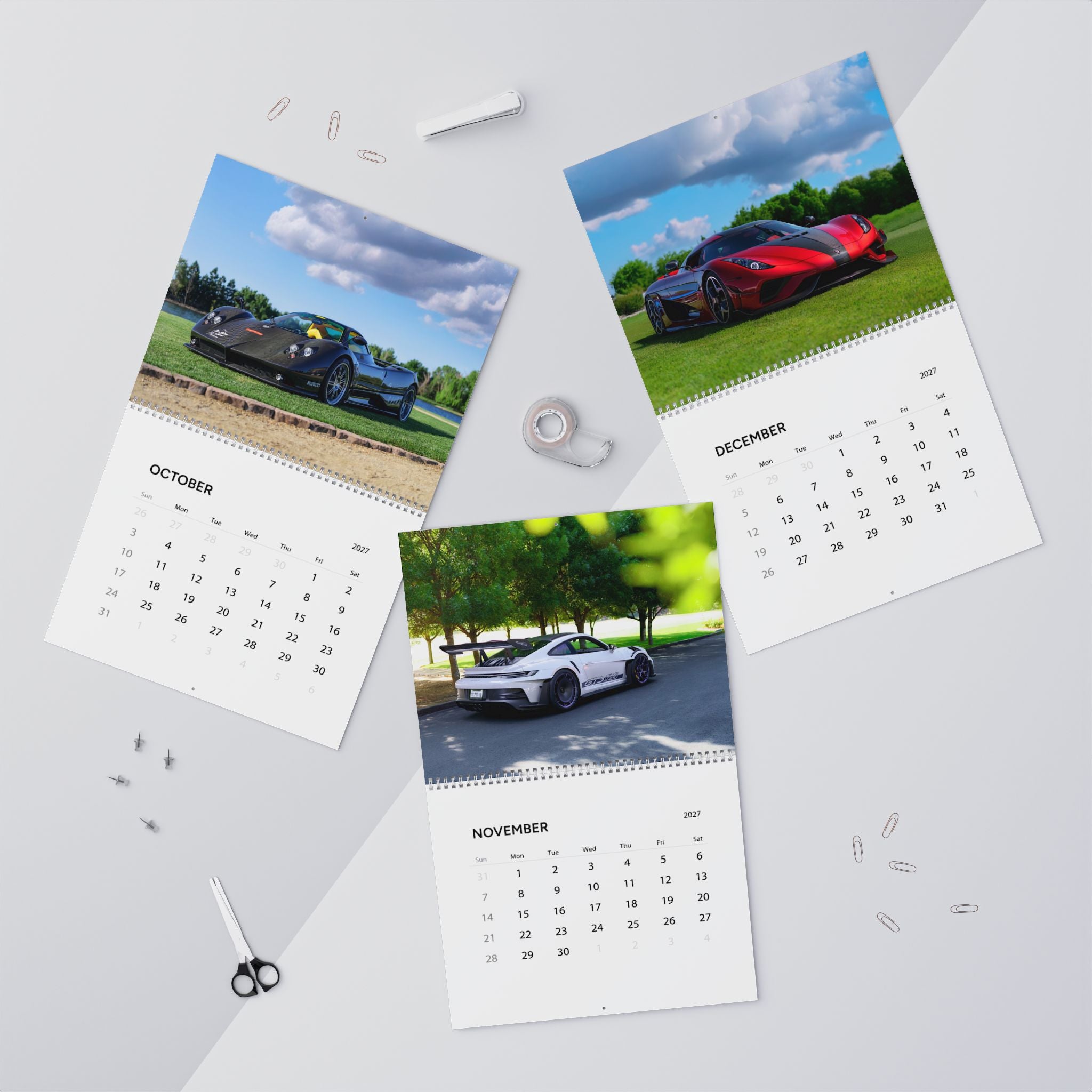 2027 Supercar Wall Calendar – Exotic Performance Cars, Luxury Sports Cars & Automotive Artwork Collection