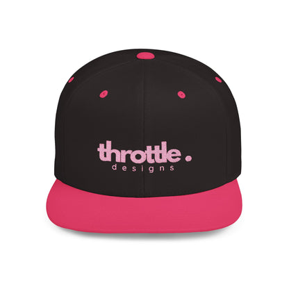 Premium Logo Flat Bill Snapback - Throttle Designs