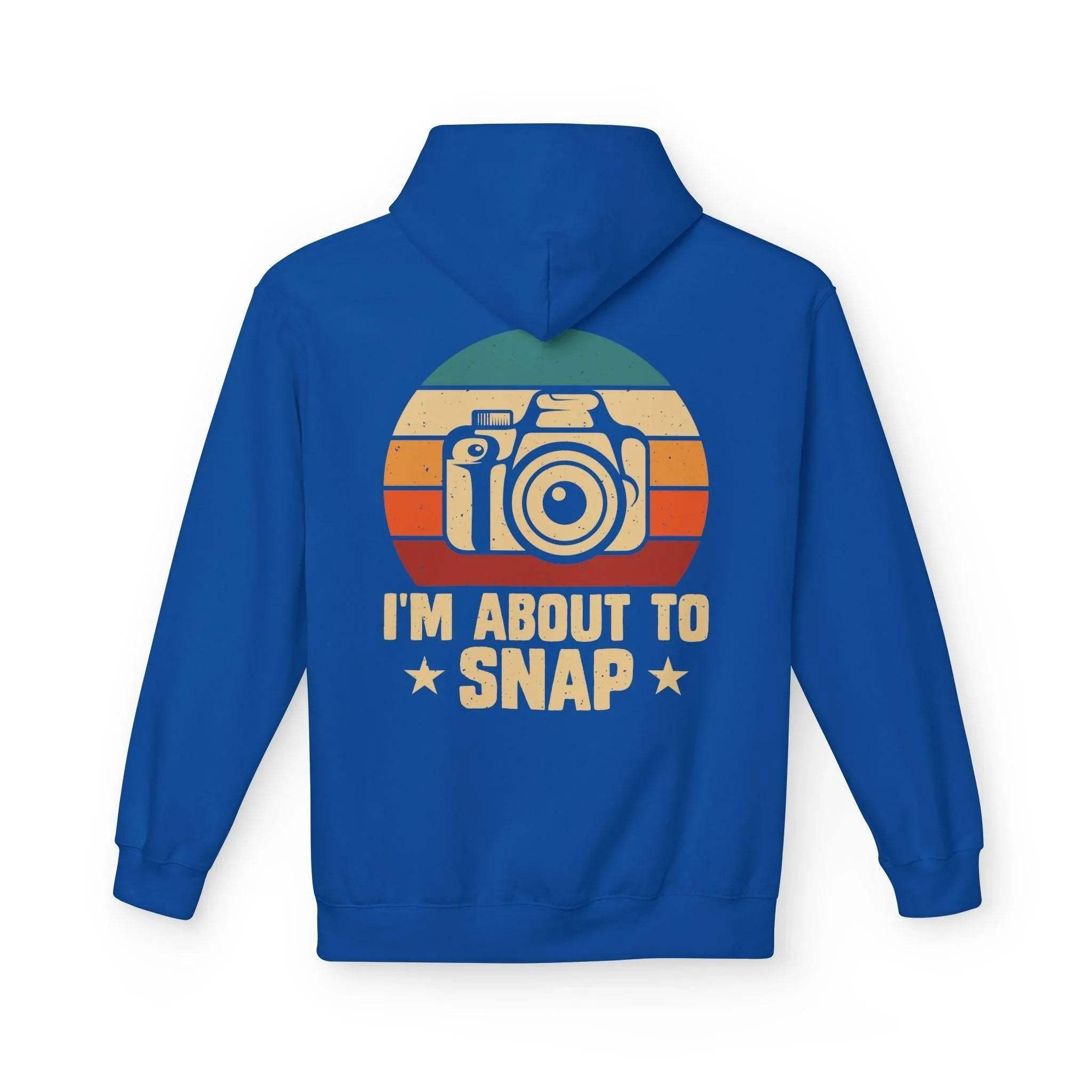 Retro Photographer's "I'm About to Snap" Fleece Hoodie - Stylish Comfort for Creatives