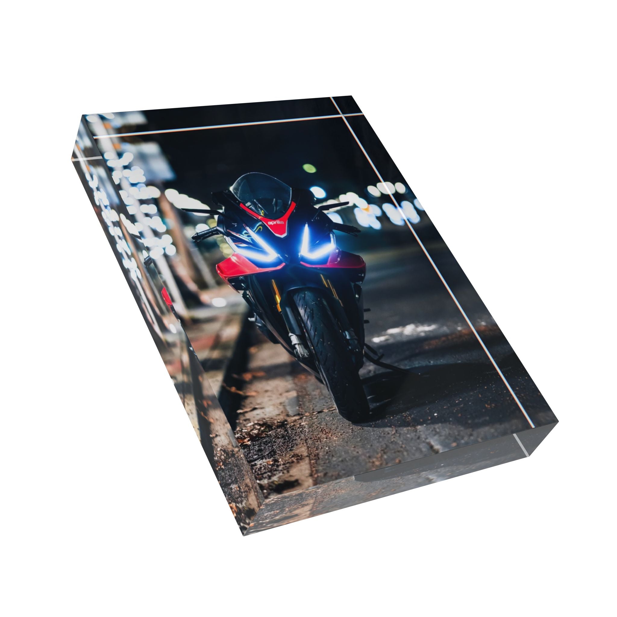 Aprilia RSV4 Motorcycle Acrylic Photo Block #010 - Throttle Designs