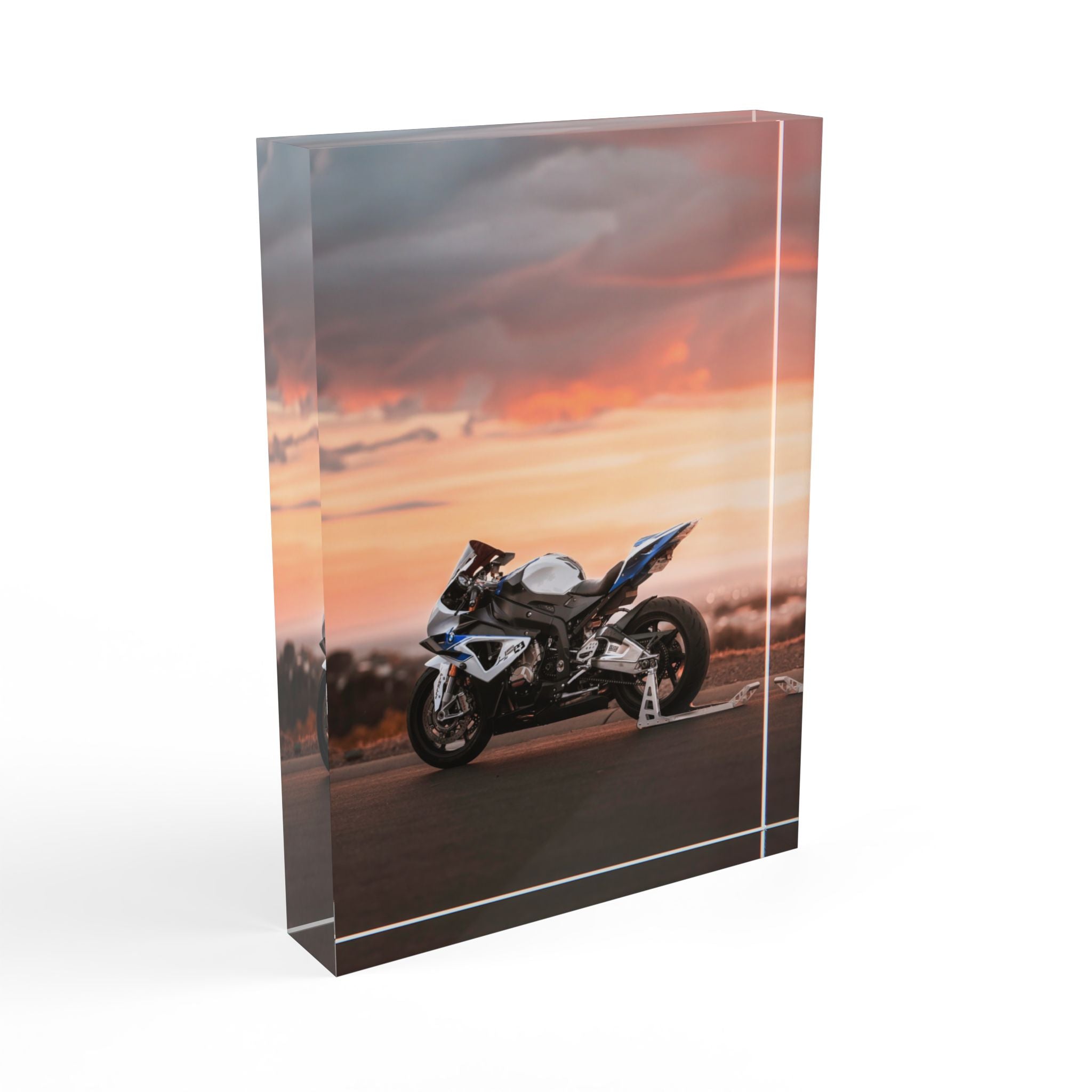 BMW S1000RR HP4 Motorcycle Acrylic Photo Block #003 - Throttle Designs