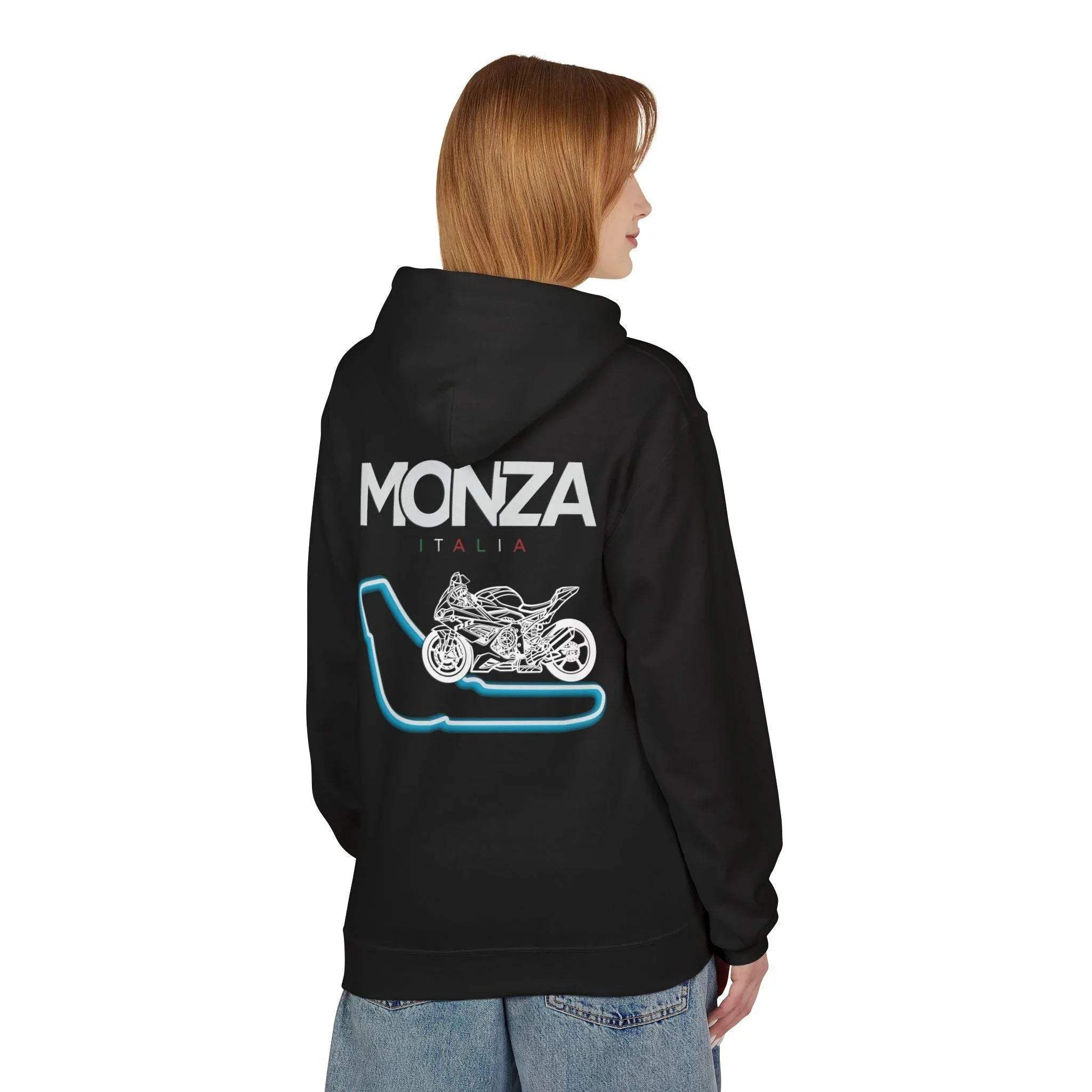 BMW Inspired S1000RR Monza Italia Race Track Fleece Hoodie for Style and Comfort
