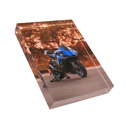 Yamaha R1 Motorcycle Acrylic Photo Block #012 - Throttle Designs