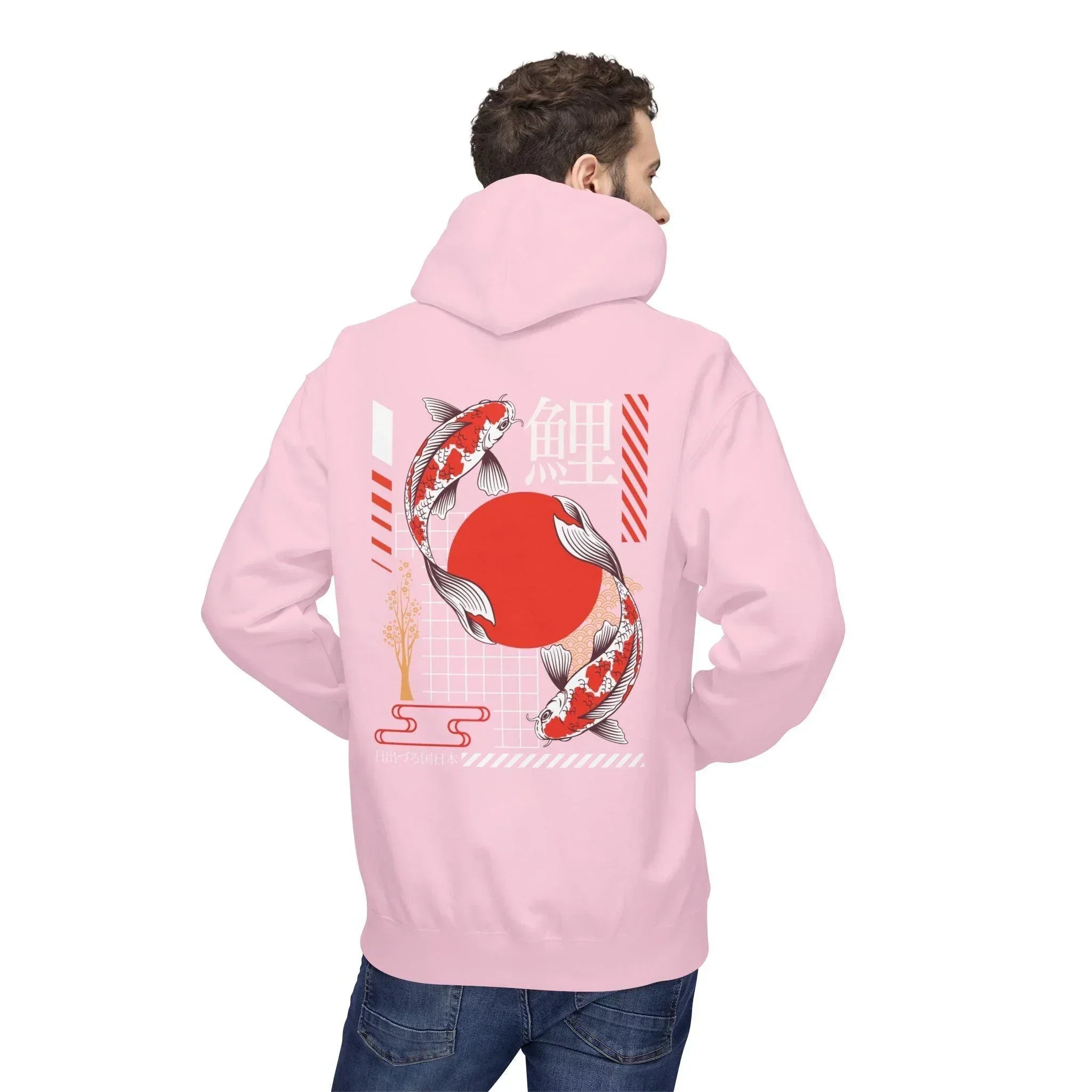 Koi Fish Streetwear Fleece Hoodie - Ultimate Comfort Meets Stylish Design