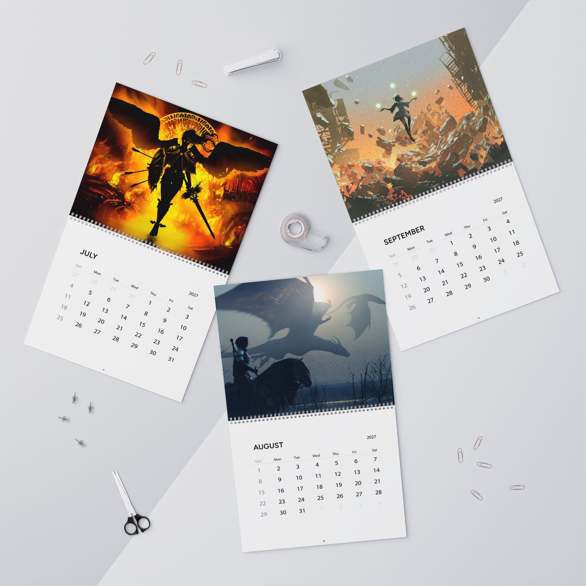 2027 Fantasy Illustration Calendar – Mystical Characters, Enchanted Scenes & Imaginative Worlds