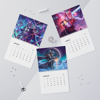 2027 Fantasy Artwork Calendar – Colorful Vaporwave Inspired Art & Neon Designs