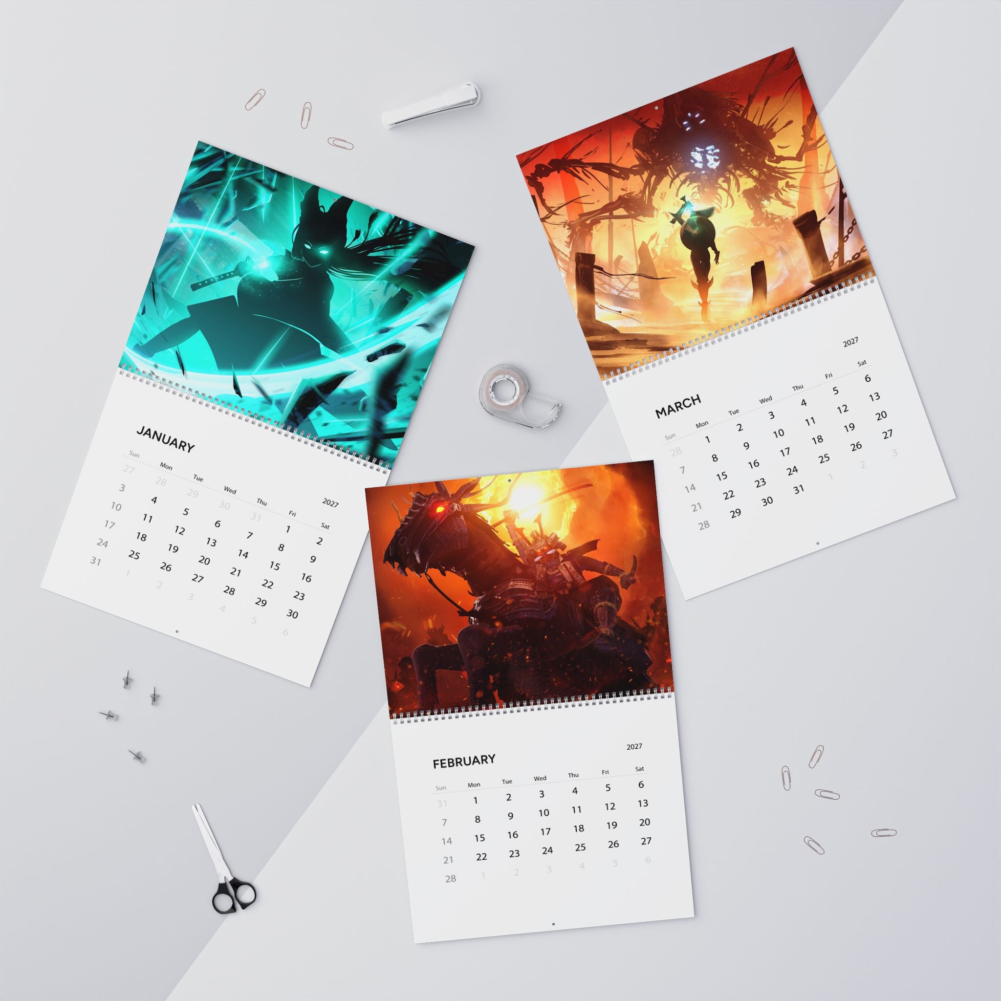 2027 Fantasy Illustration Wall Calendar – Epic Characters, Mystical Scenes & Fantasy Worlds
