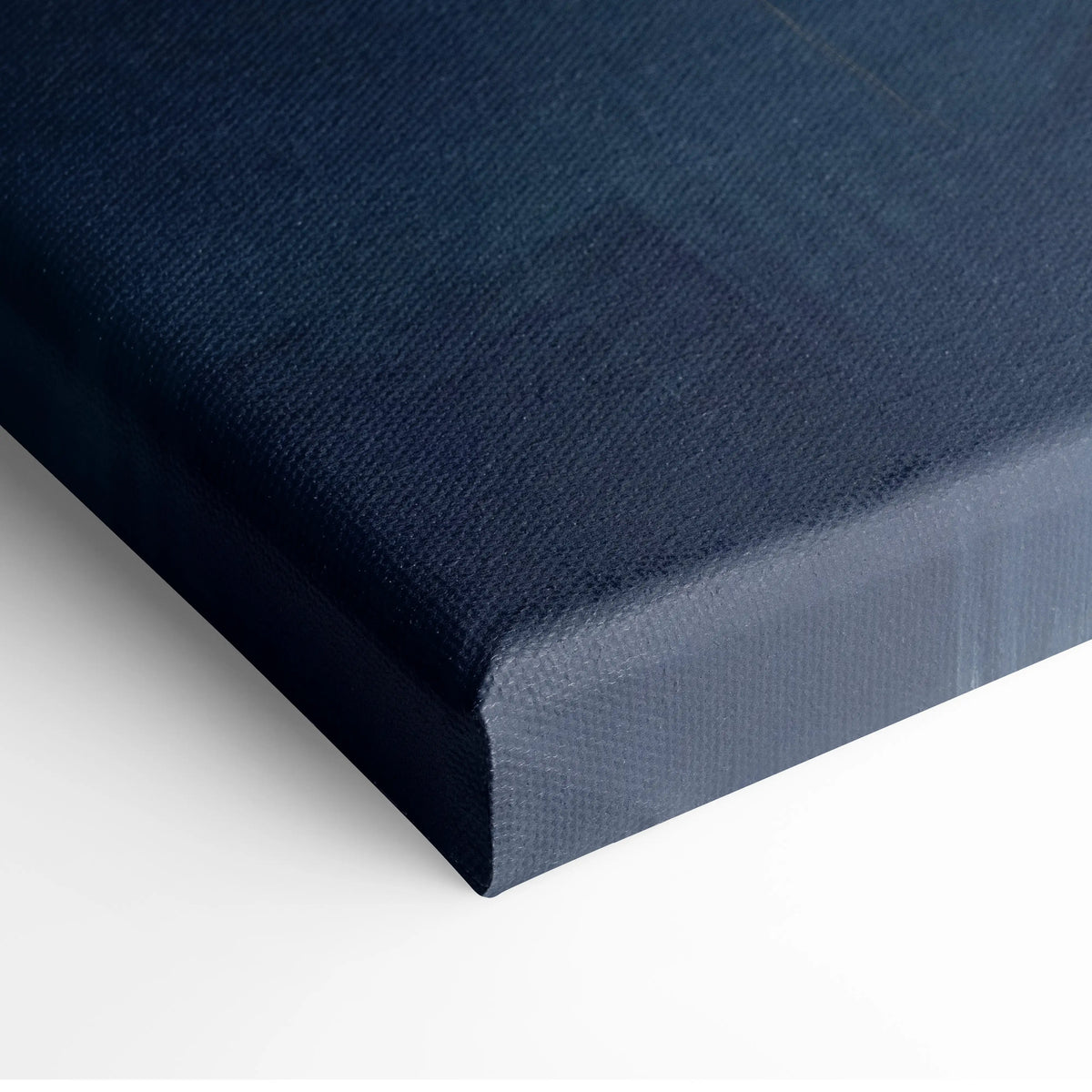 Dark blue canvas with textured woven surface and raised edges in ford mustang shelby gt350 muscle car wall art print