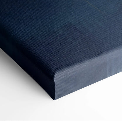 Dark blue canvas with textured woven surface and raised edges in ford mustang shelby gt350 muscle car wall art print