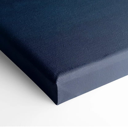 Dark blue canvas art with textured woven surface and raised edges toyota supra inspired jdm tuner car wall painting