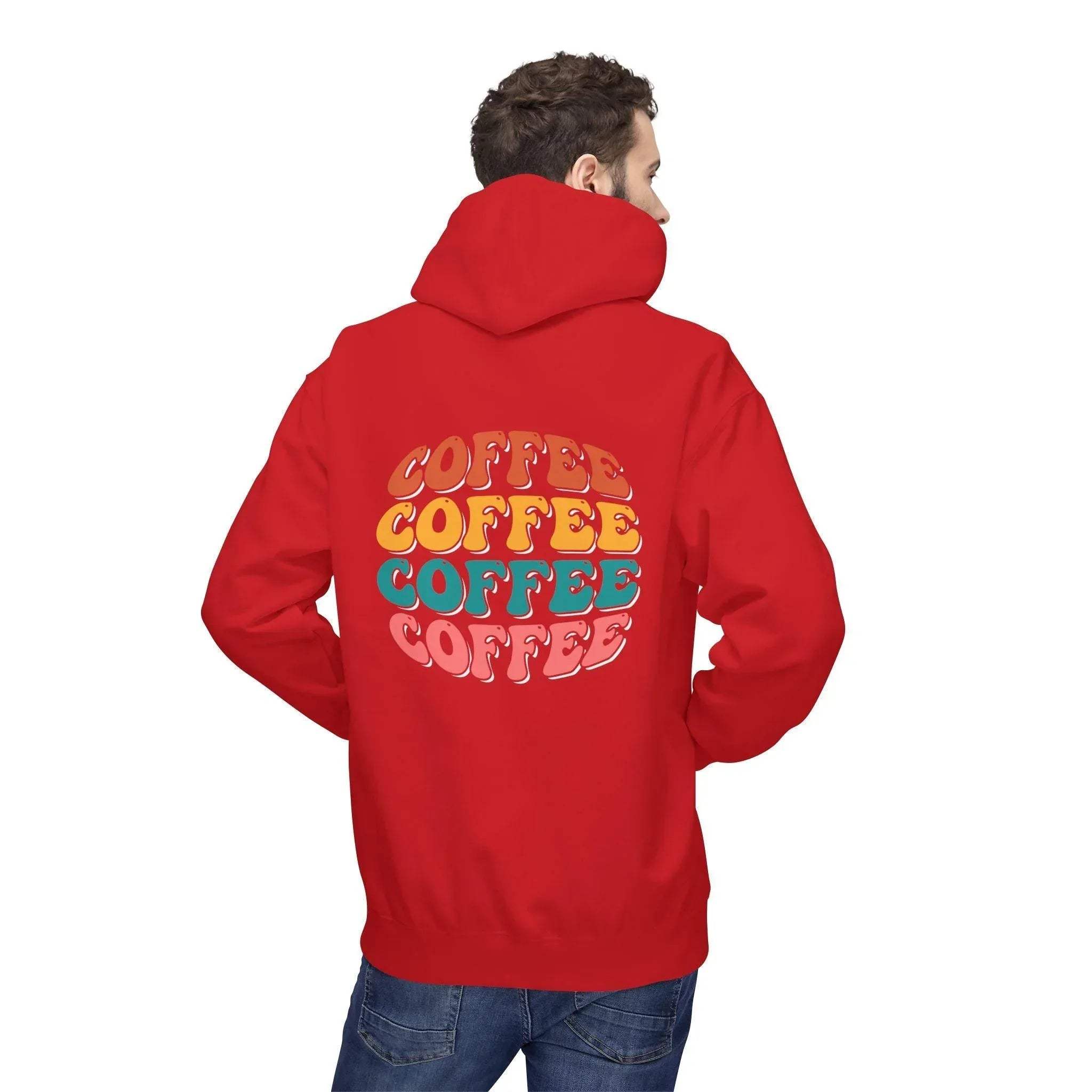 Cozy Chic Groovy Coffee Fleece Hoodie for Ultimate Comfort
