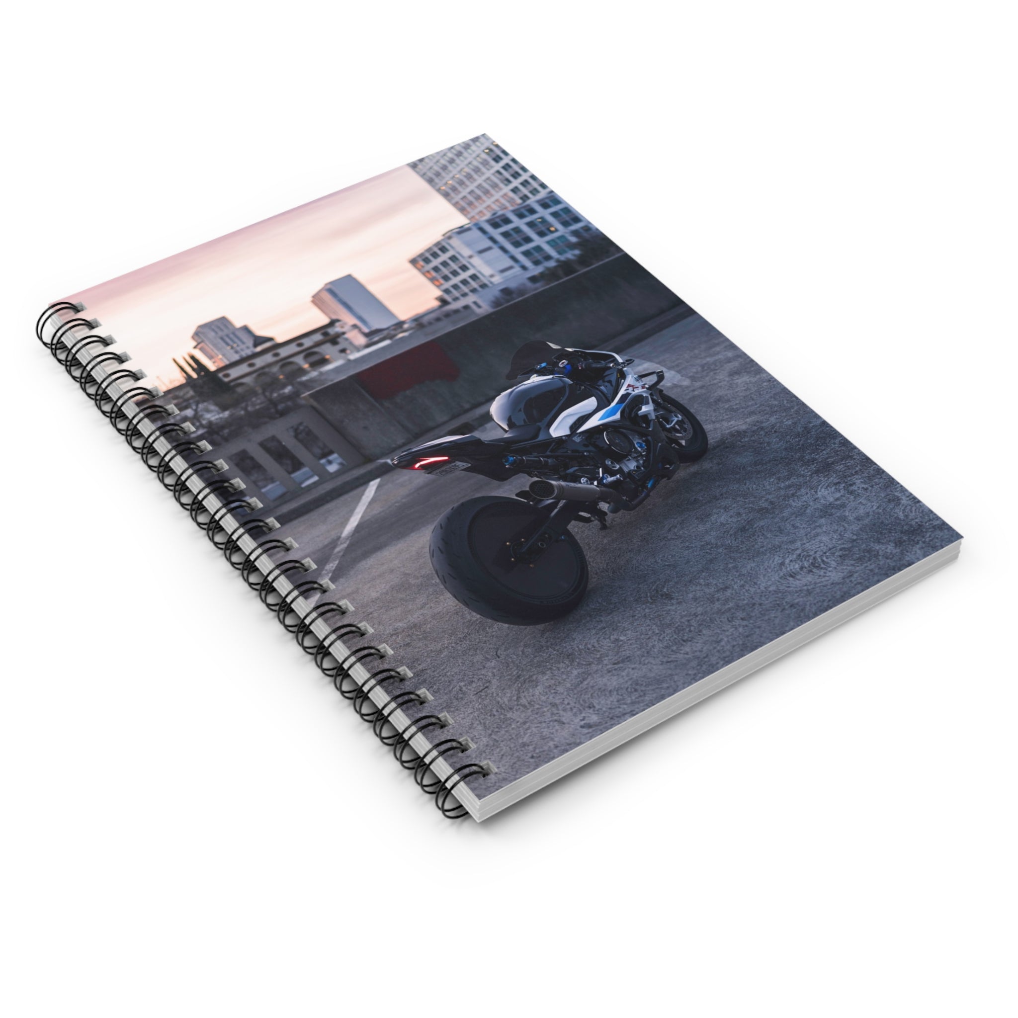 BMW S1000RR Drag Spec Motorcycle Spiral Notebook #001 - Throttle Designs