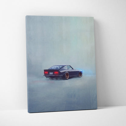 Datsun 240Z Inspired Automotive Wall Art - Classic Japanese Sports Vehicle Painting