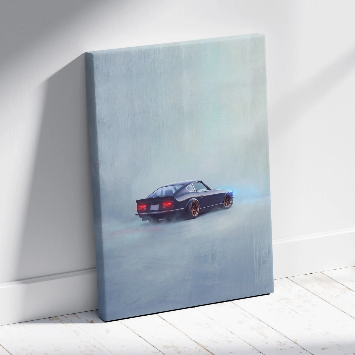 Datsun 240Z Inspired Automotive Wall Art - Classic Japanese Sports Vehicle Painting