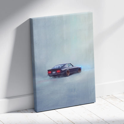 Datsun 240Z Inspired Automotive Wall Art - Classic Japanese Sports Vehicle Painting