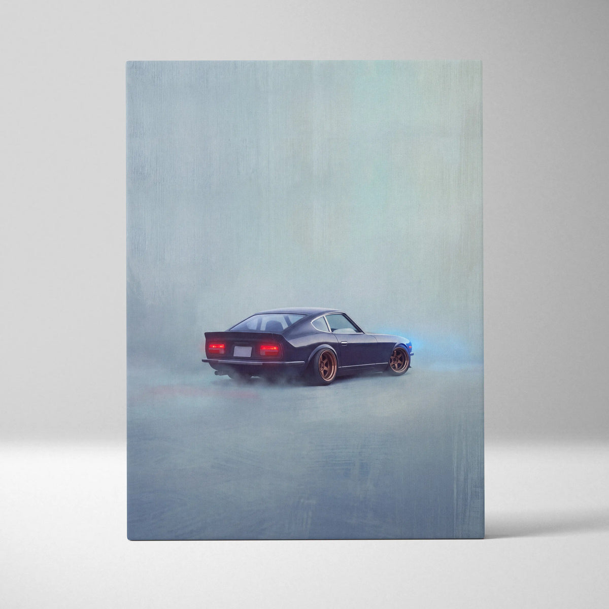 Datsun 240Z Inspired Automotive Wall Art - Classic Japanese Sports Vehicle Painting