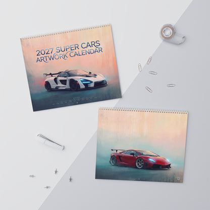 2027 Super Cars Artwork Calendar | Exotic Car Wall Calendar