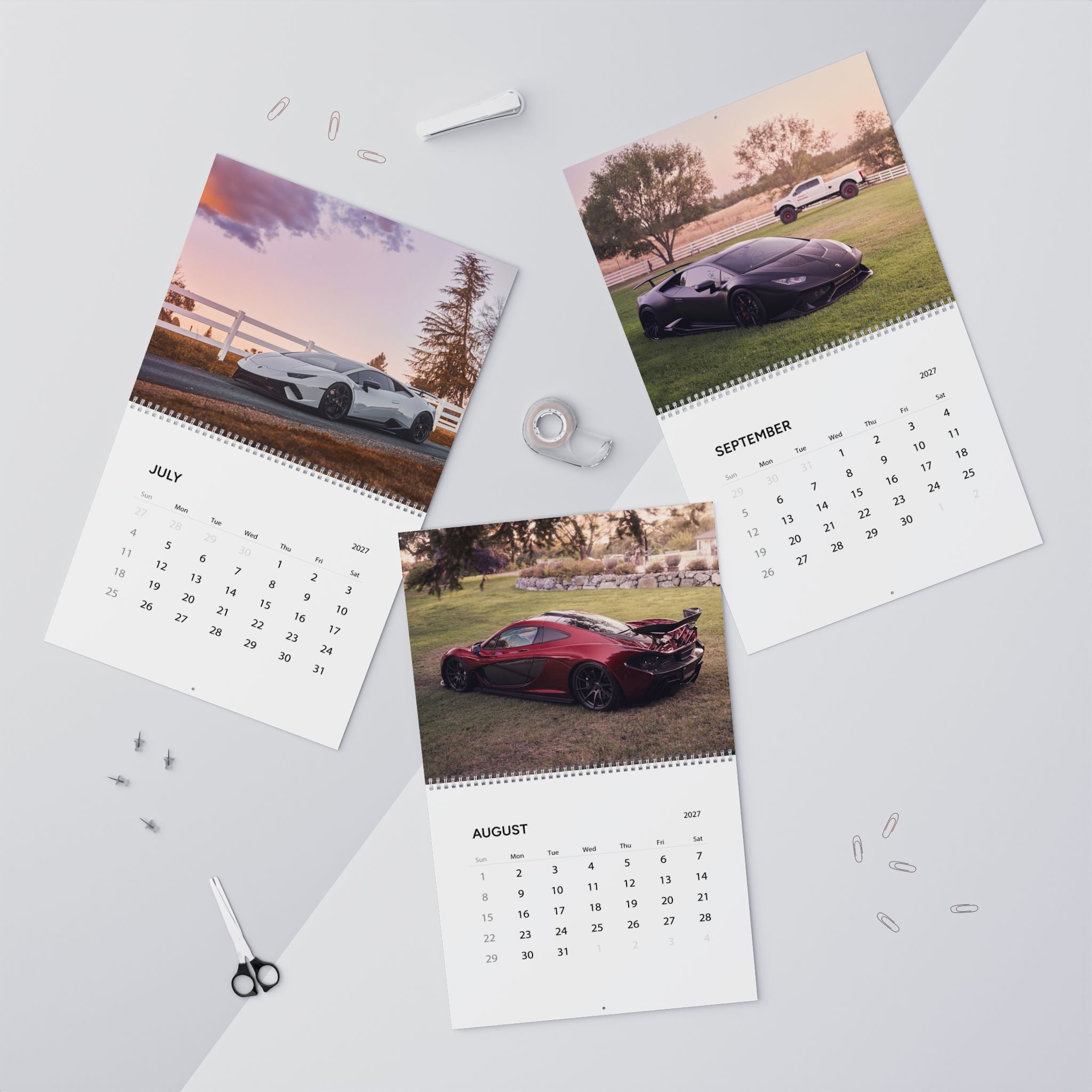 2027 Supercar Wall Calendar – Exotic Performance Cars, Luxury Sports Cars & Automotive Artwork Collection
