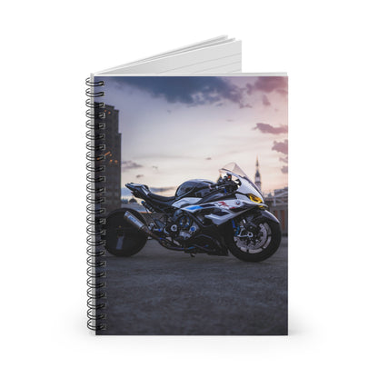 BMW S1000RR Drag Spec Motorcycle Spiral Notebook #003 - Throttle Designs