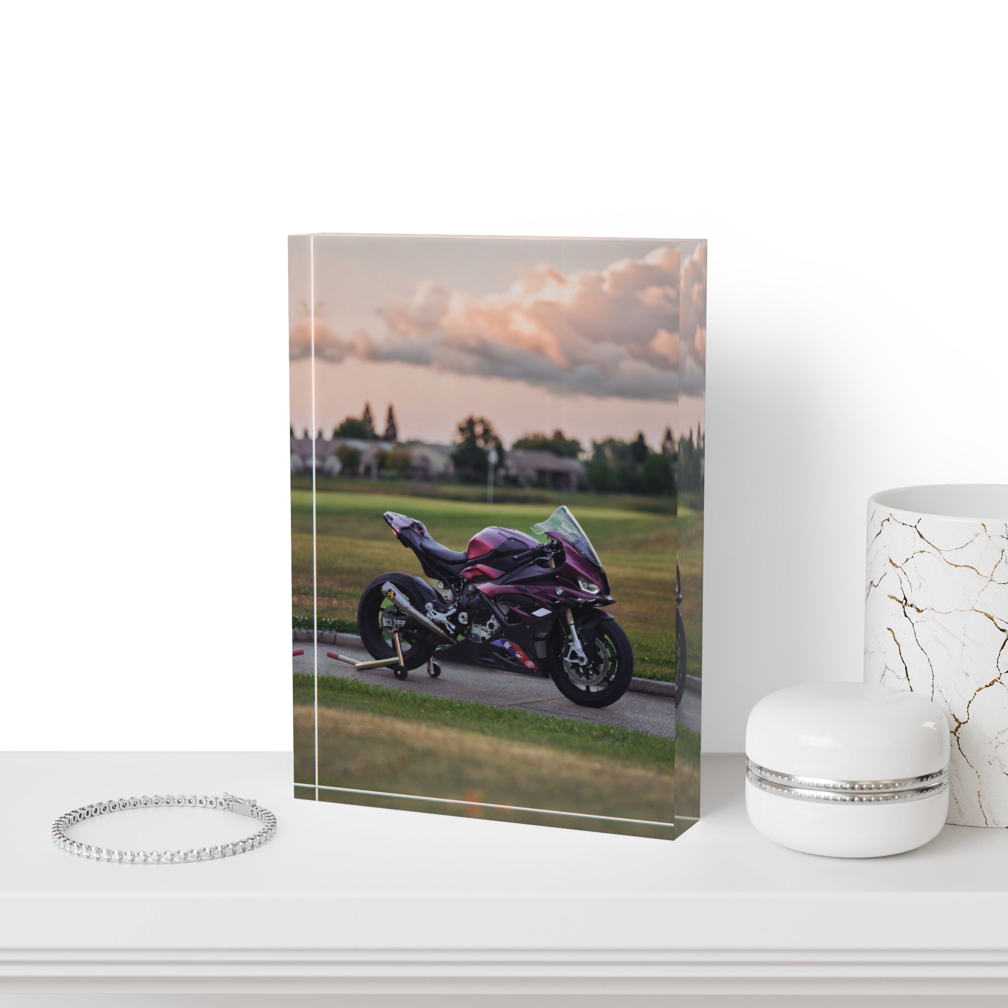 BMW S1000RR Motorcycle Acrylic Photo Block #034 - Throttle Designs