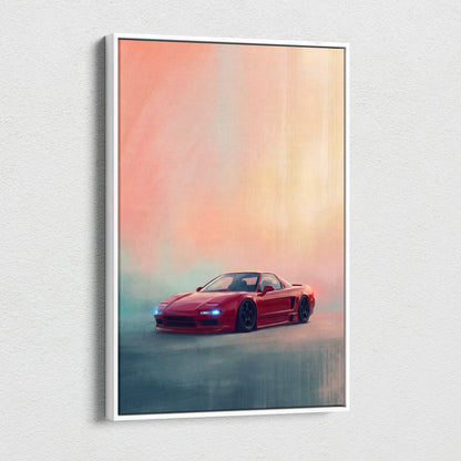 Honda NSX Inspired Canvas Art - Premium Japanese Sports Car Wall Decor for Living Room