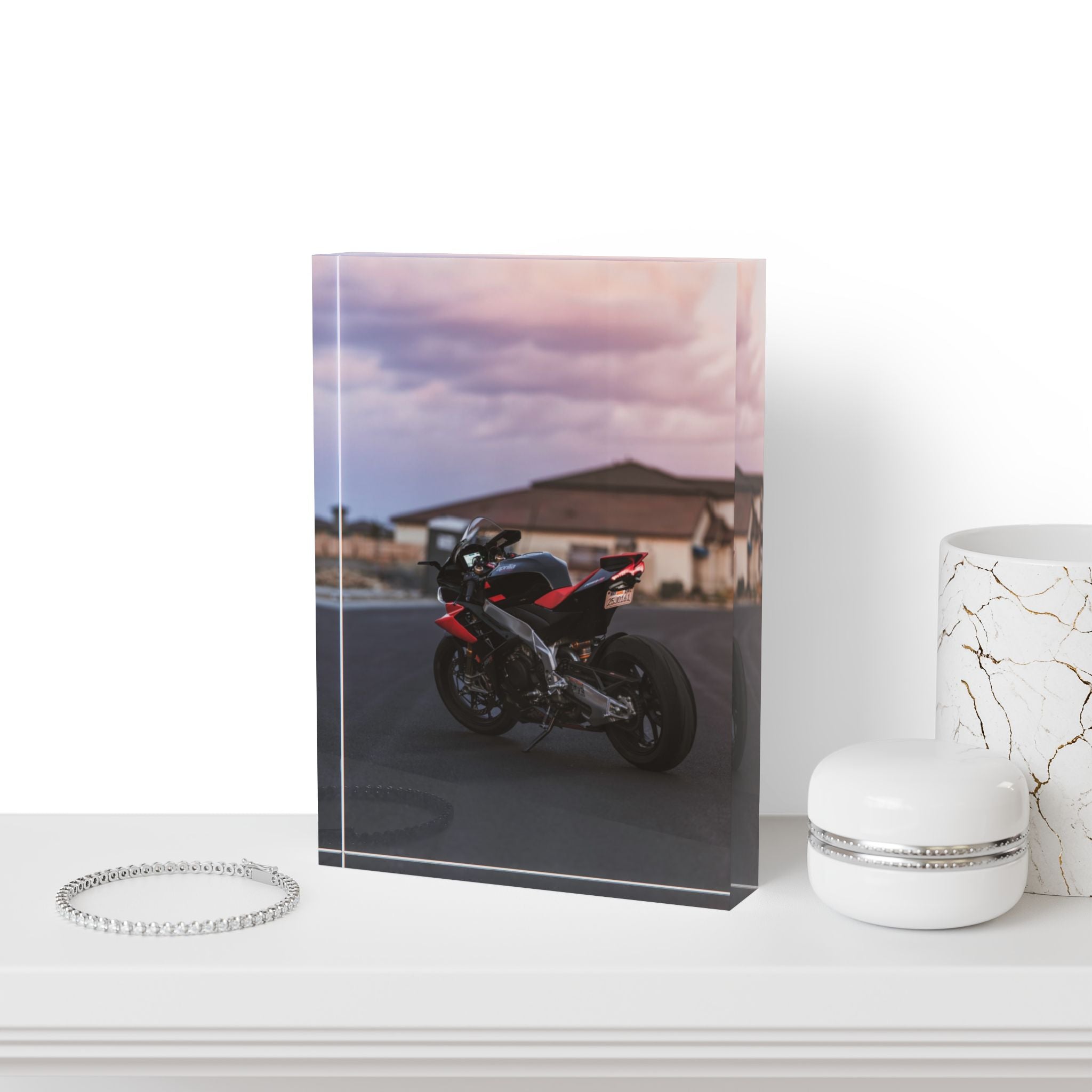 Aprilia RSV4 Motorcycle Acrylic Photo Block #017 - Throttle Designs