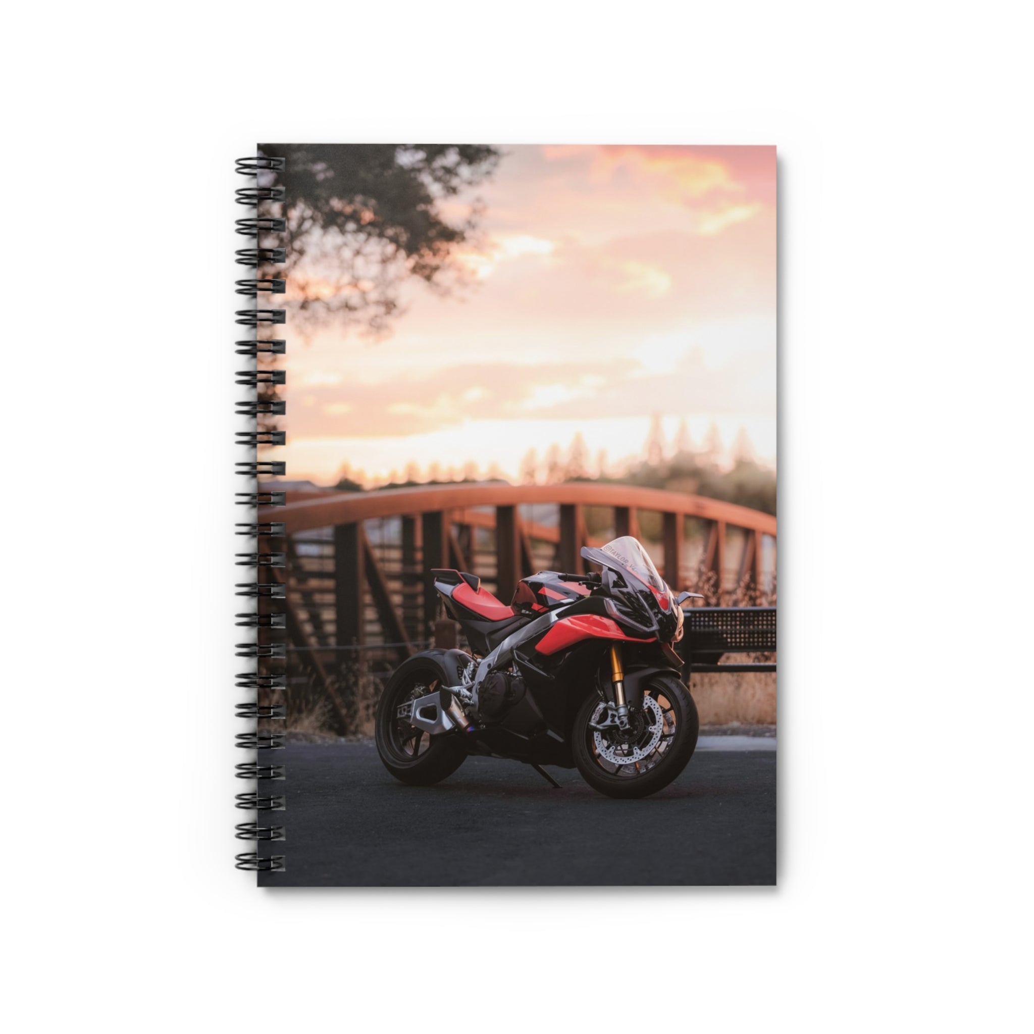 Aprilia RSV4 1100 Factory Motorcycle Spiral Notebook #010 - Throttle Designs