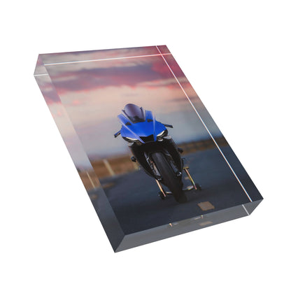 Yamaha R1 Motorcycle Acrylic Photo Block #006 - Throttle Designs