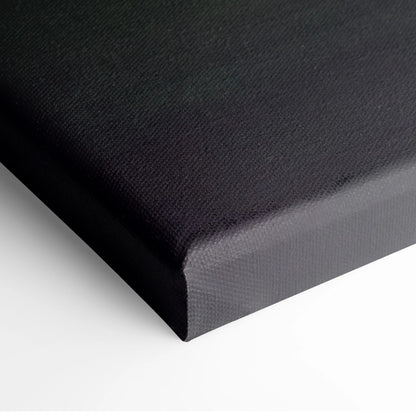 Nissan Z inspired black canvas art with textured surface and wrapped edges for modern Japanese sports car decor