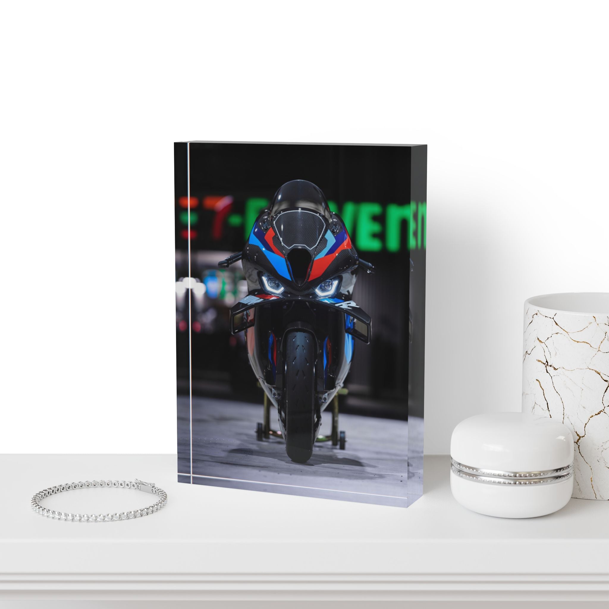 BMW M1000RR Motorcycle Acrylic Photo Block #001 - Throttle Designs