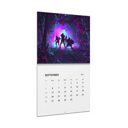 2027 Vaporwave Inspired Fantasy Calendar – Vibrant Neon Artwork Collection