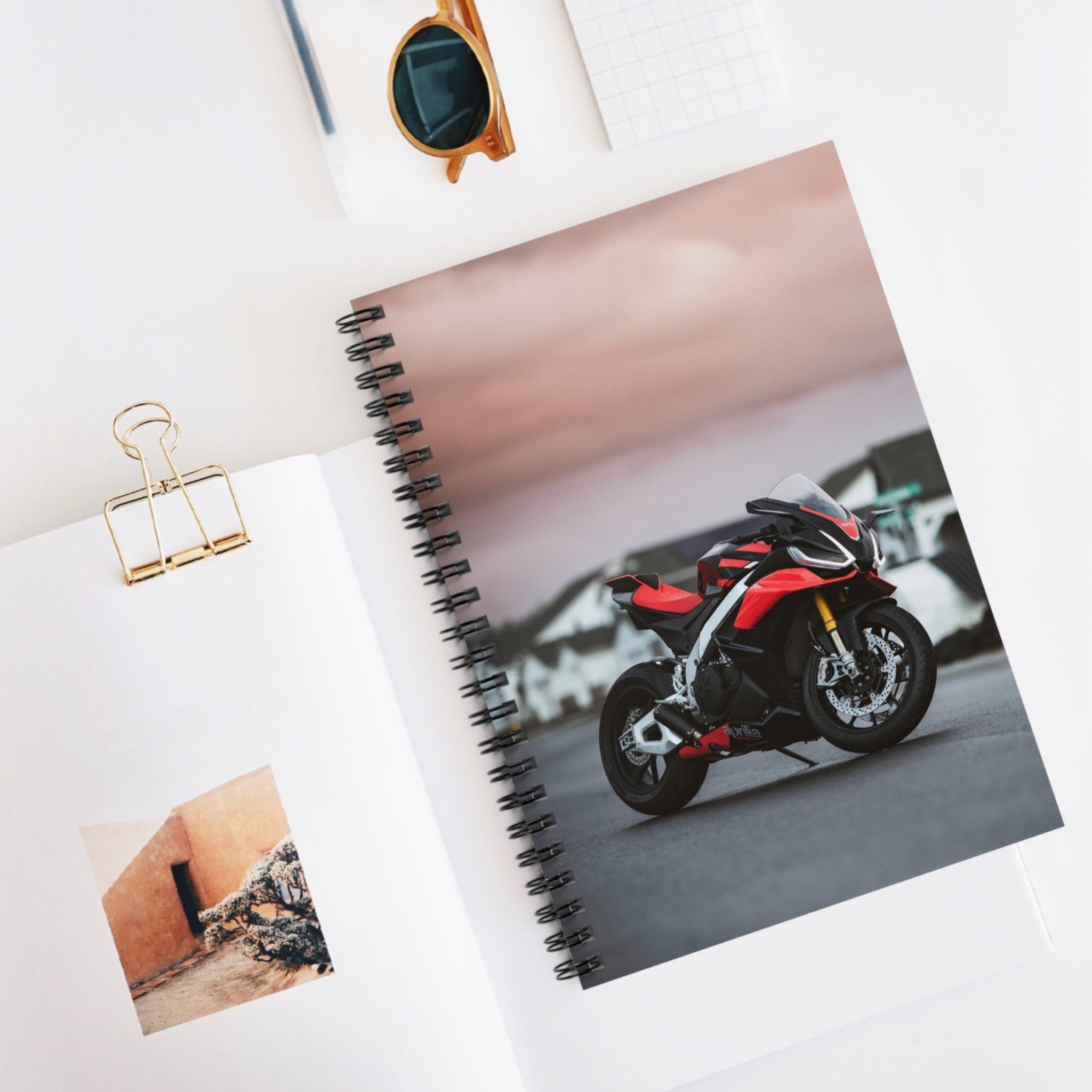 Aprilia RSV4 1100 Factory Motorcycle Spiral Notebook #002 - Throttle Designs