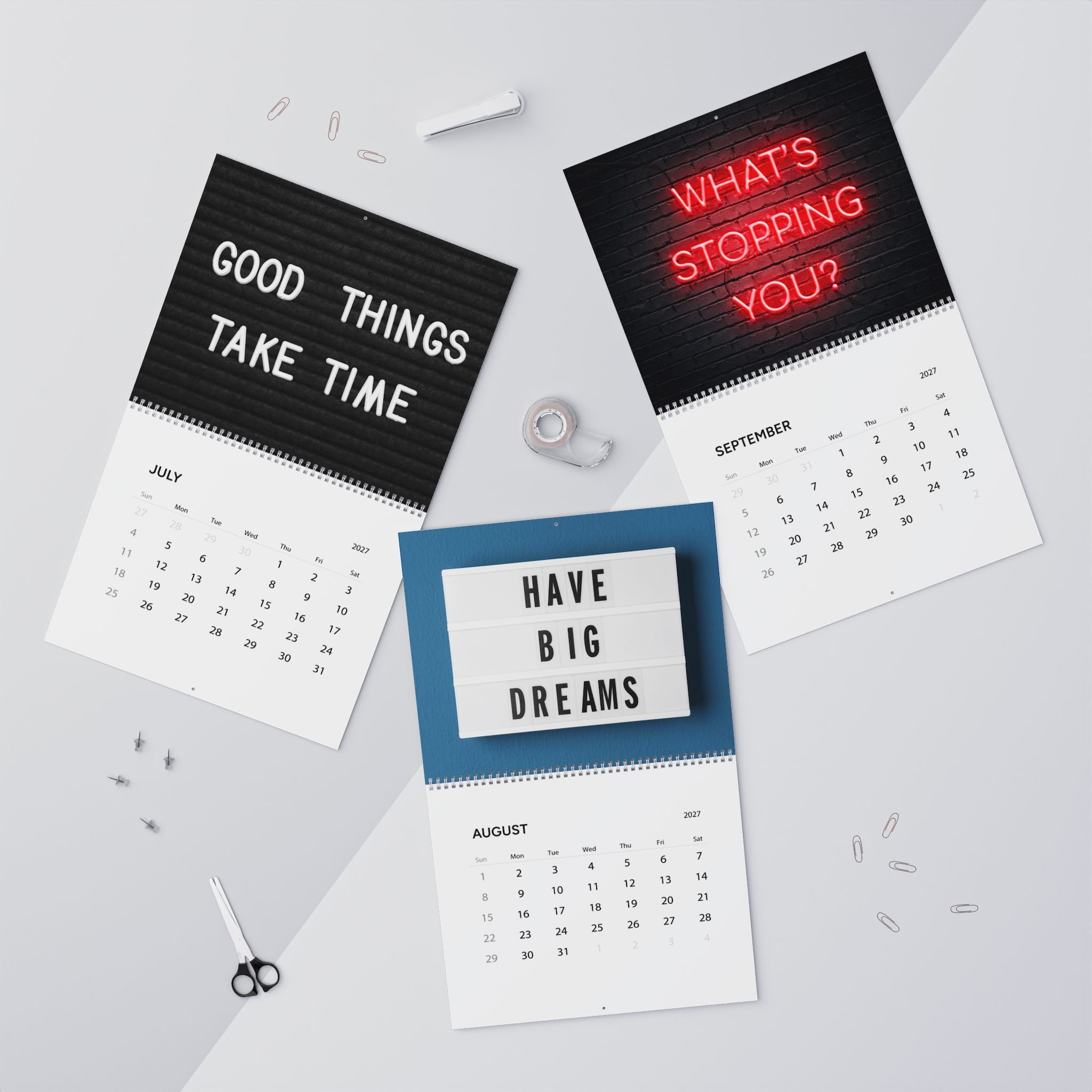 2027 Inspirational Wall Calendar – Motivational Quotes, Positive Thinking & Encouraging Artwork