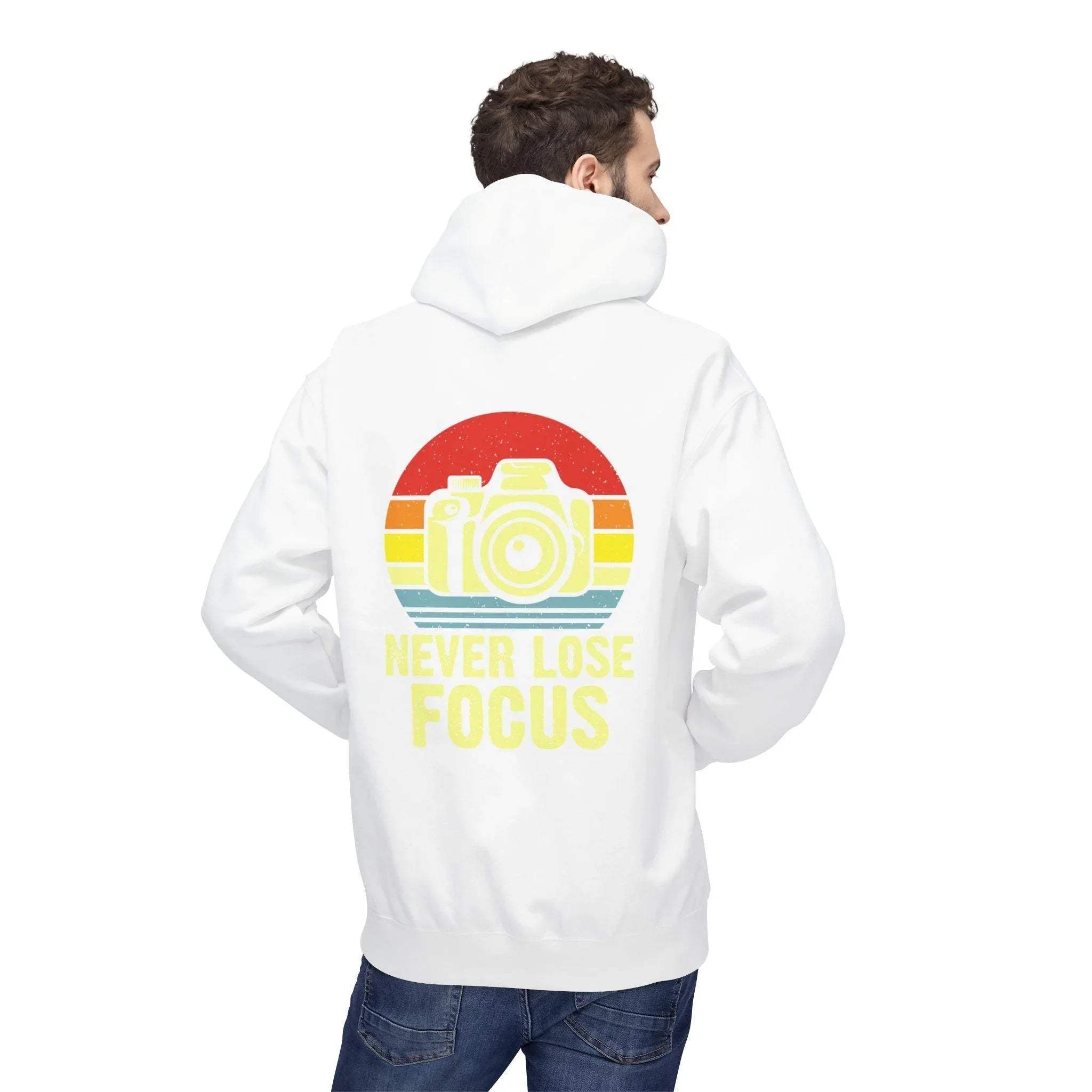 Ultimate Comfort Hoodie for Photographers: "Stay Focused" Fleece Design