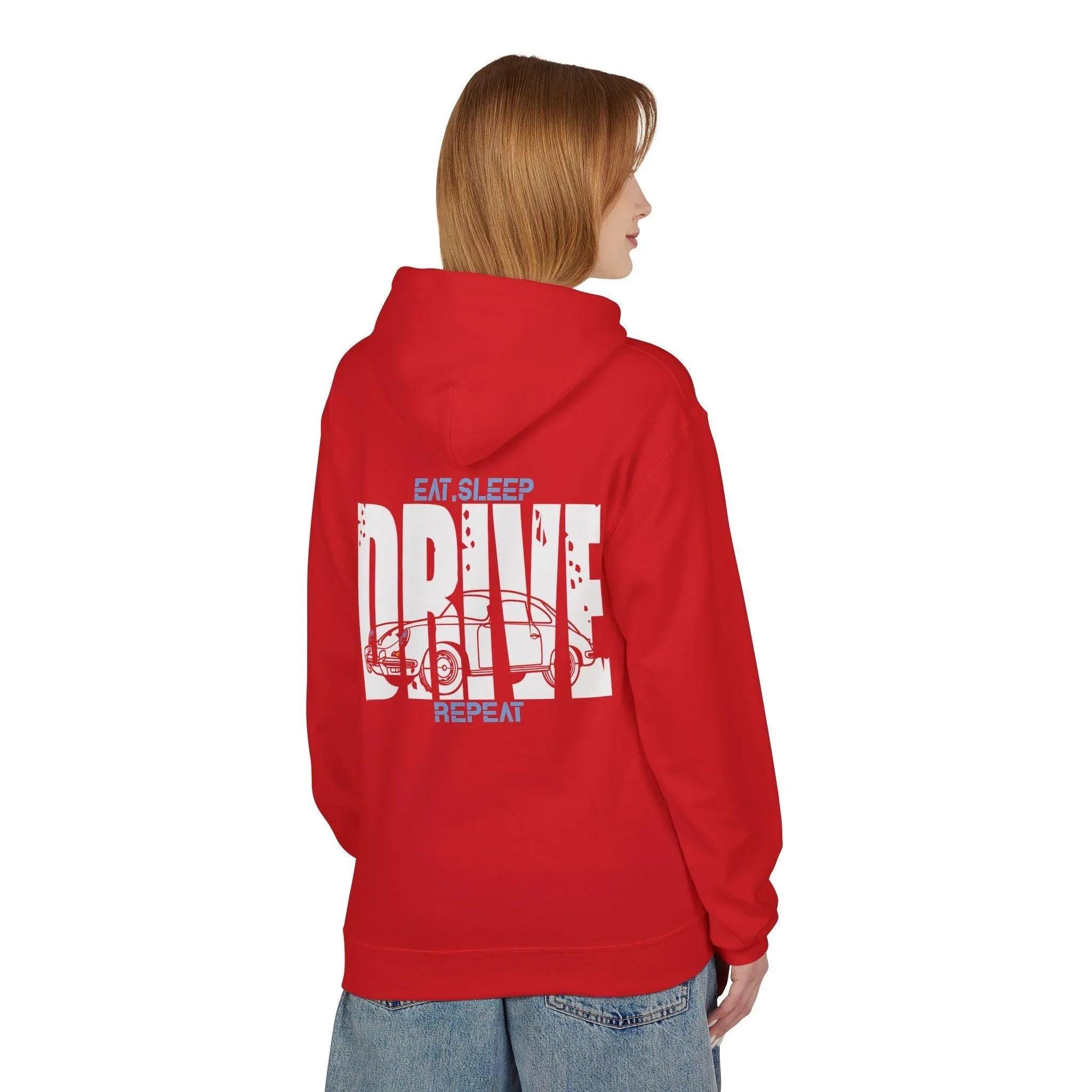 Classic Porsche 356 DRIVE Fleece Hoodie for Car Enthusiasts