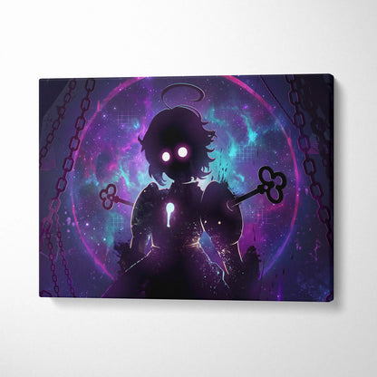 Vaporwave Neon Fantasy Canvas - Vaporwave Fantasy Neon Purple Living Room RetroFuturism Mystical Mood Canvas Print