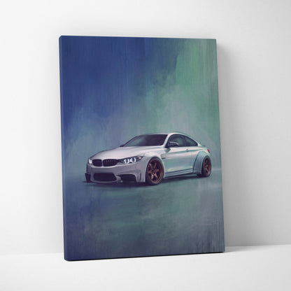 BMW M4 Inspired Canvas Art - Widebody Luxury Performance Vehicle Wall Decor and Display
