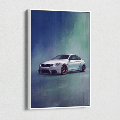 BMW M4 Inspired Canvas Art - Widebody Luxury Performance Vehicle Wall Decor and Display