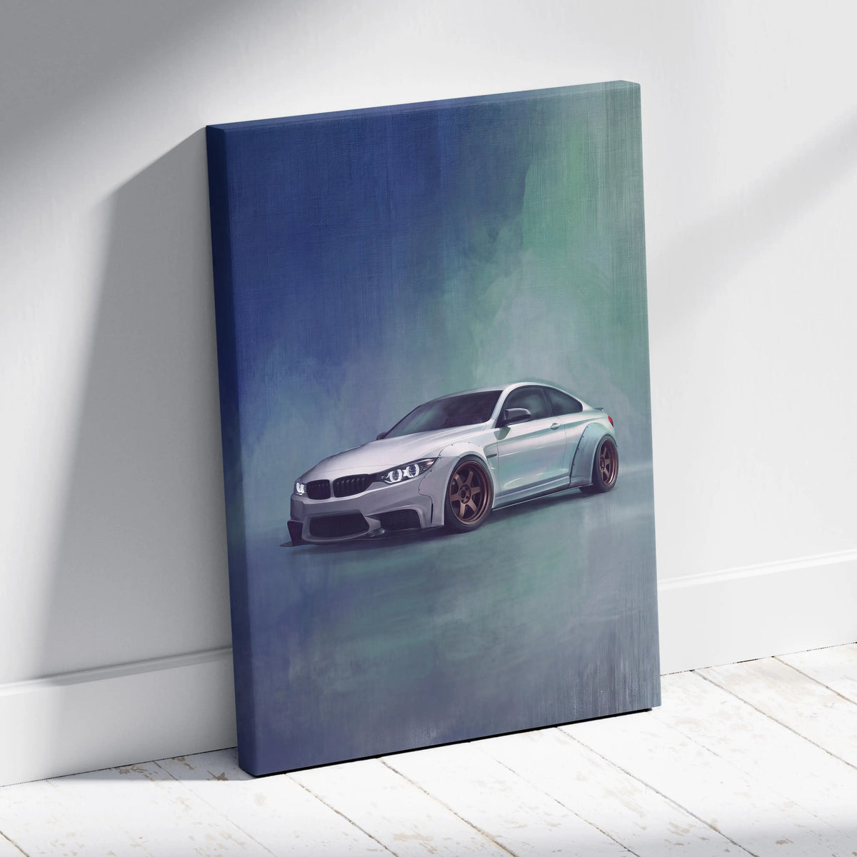 BMW M4 Inspired Canvas Art - Widebody Luxury Performance Vehicle Wall Decor and Display