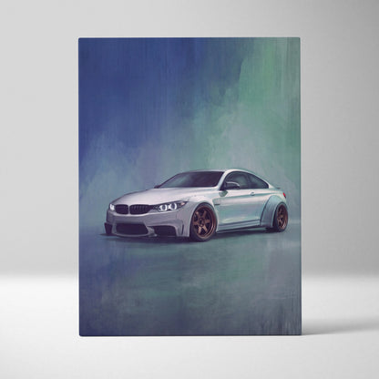 BMW M4 Inspired Canvas Art - Widebody Luxury Performance Vehicle Wall Decor and Display