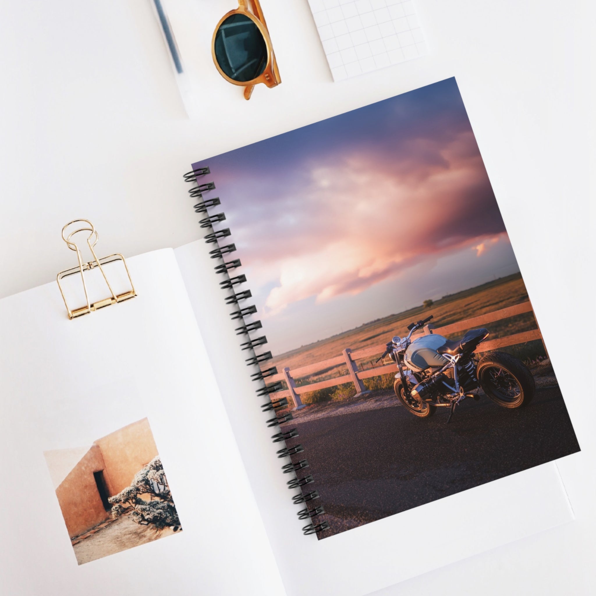 BMW R Nine T Motorcycle Spiral Notebook #003 - Throttle Designs