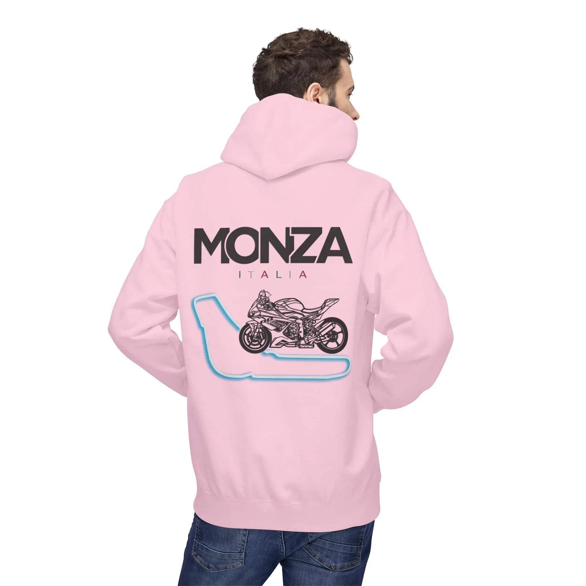 BMW Inspired S1000RR Monza Italia Race Track Fleece Hoodie for Style and Comfort