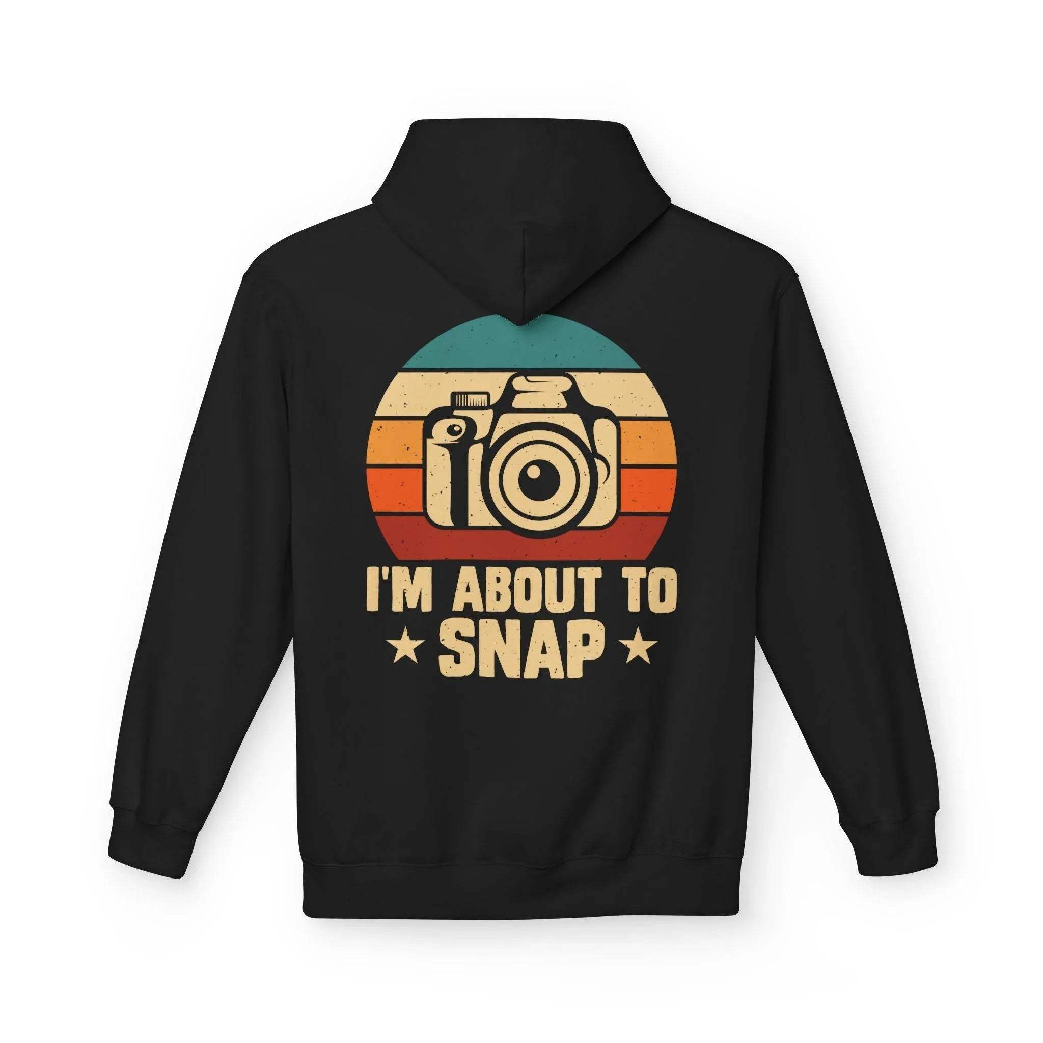 Retro Photographer's "I'm About to Snap" Fleece Hoodie - Stylish Comfort for Creatives