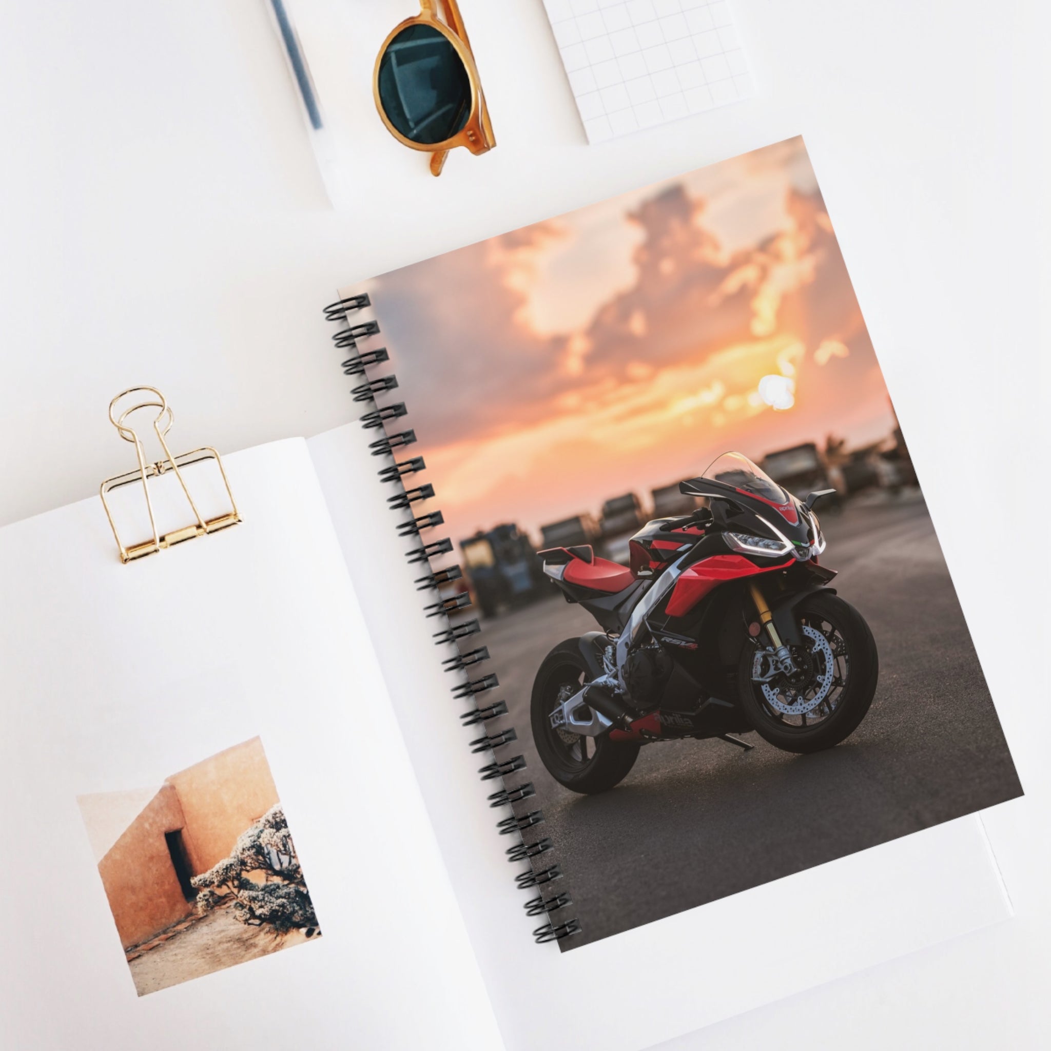 Aprilia RSV4 1100 Factory Motorcycle Spiral Notebook #029 - Throttle Designs