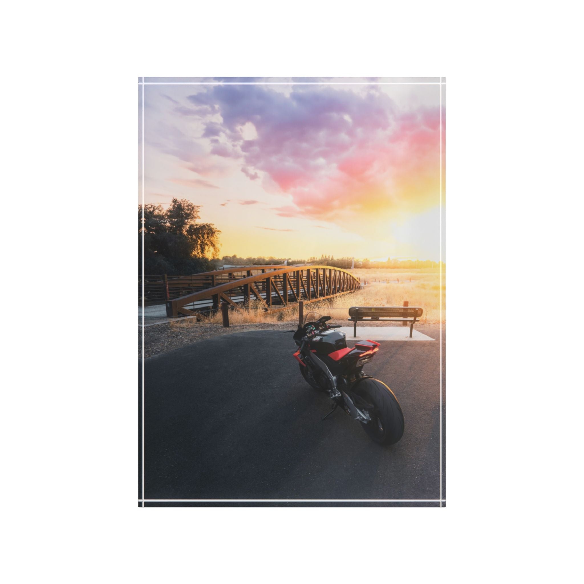 Aprilia RSV4 Motorcycle Acrylic Photo Block #008 - Throttle Designs