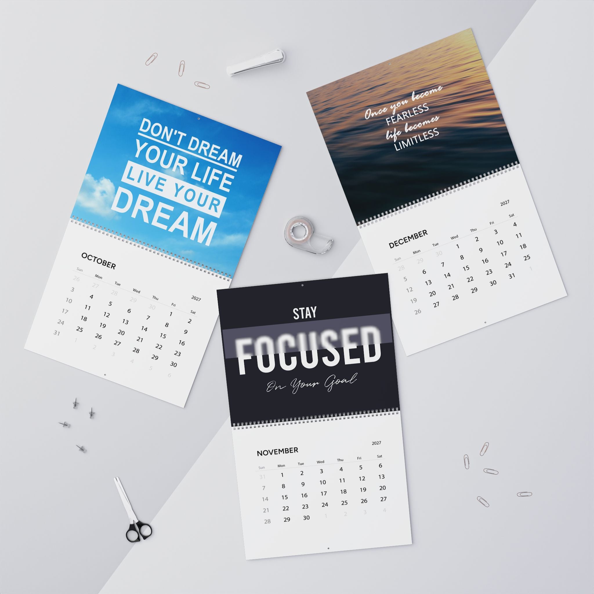 2027 Inspirational Wall Calendar – Motivational Quotes, Positive Thinking & Encouraging Artwork
