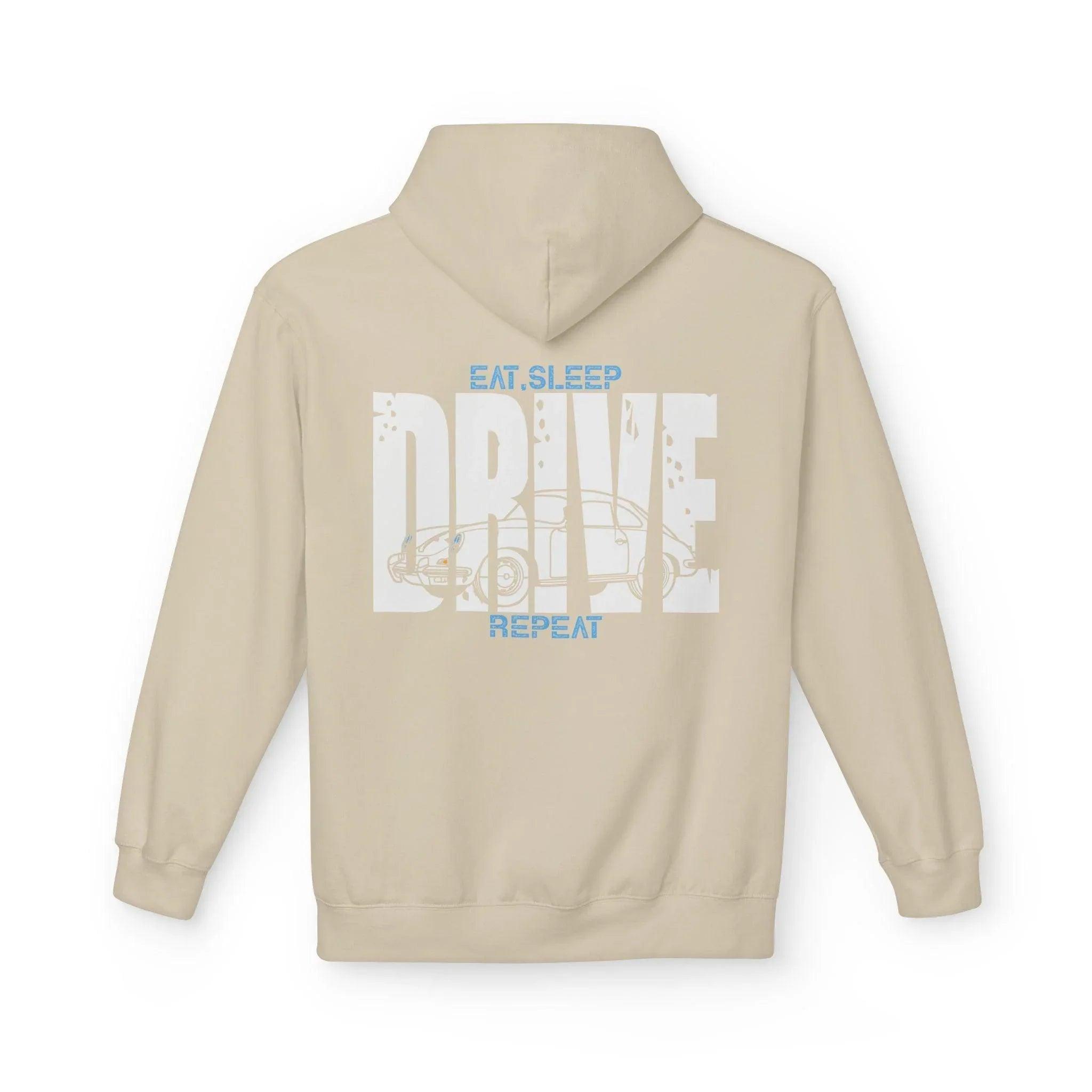 Classic Porsche 356 DRIVE Fleece Hoodie for Car Enthusiasts