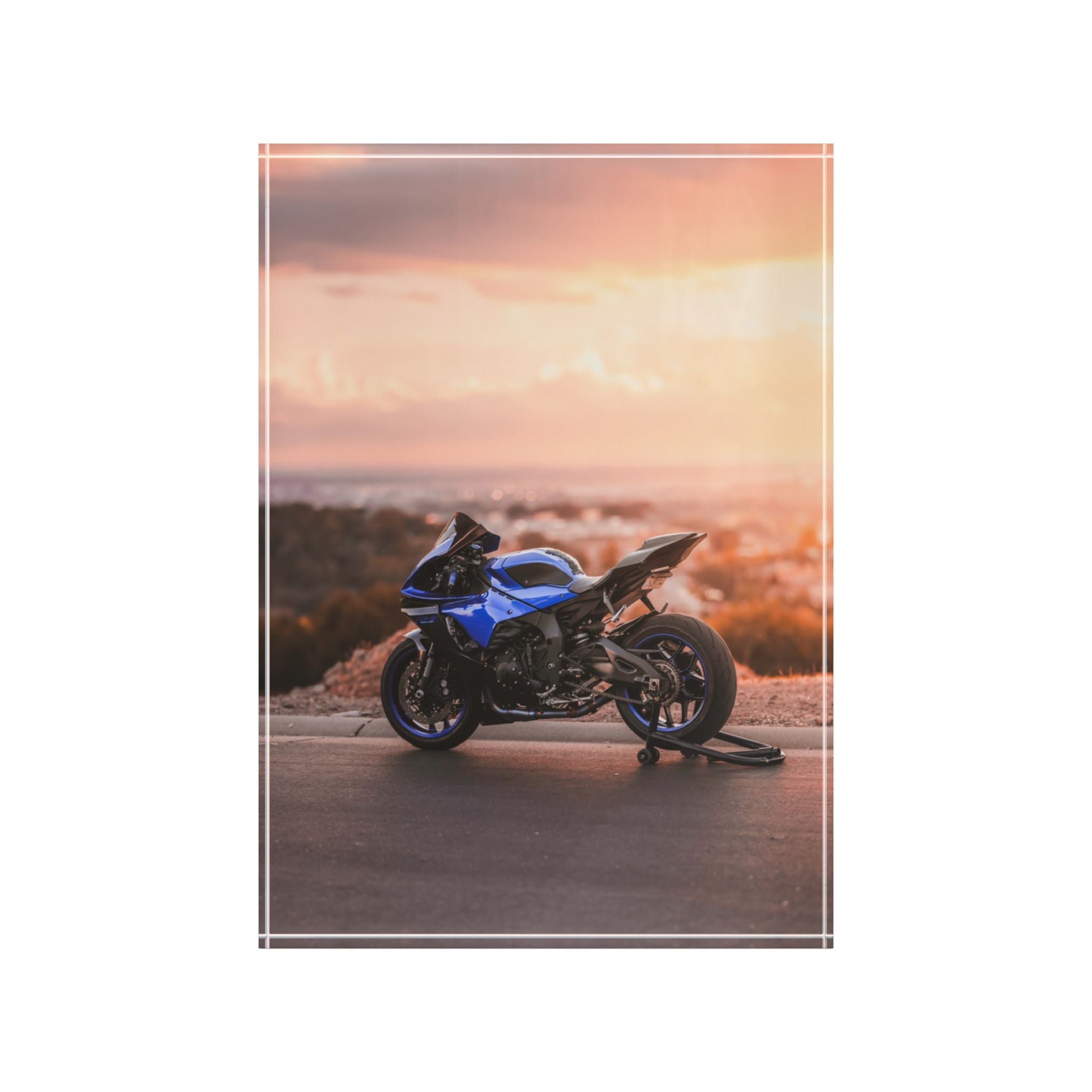 Yamaha R1 Motorcycle Acrylic Photo Block #015 - Throttle Designs